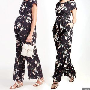 Ingrid and Isabel Maternity Floral Jumpsuit